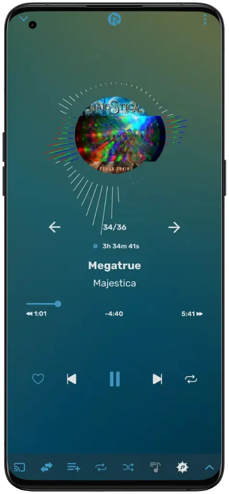 RiPlay now playing screen